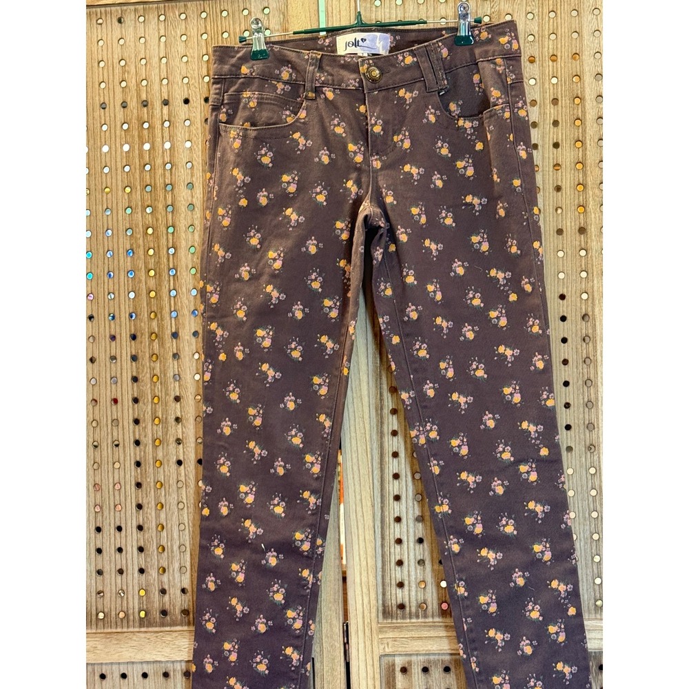 Jolt Floral‎ Print Skinny Jeans Womens Colorful Patterned Casual Pants